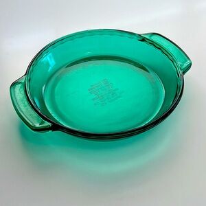 Anchor Hocking Green Pie Plate